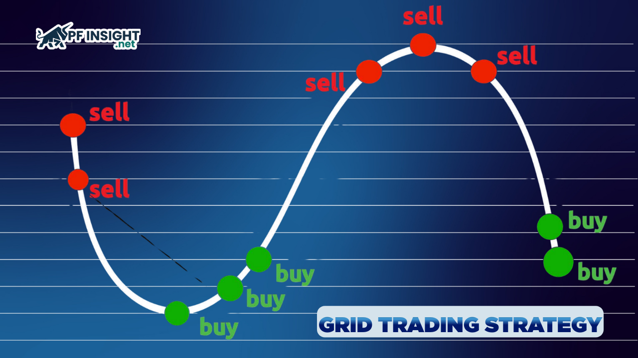 How the grid trading strategy attempts to profit from sideways price movement